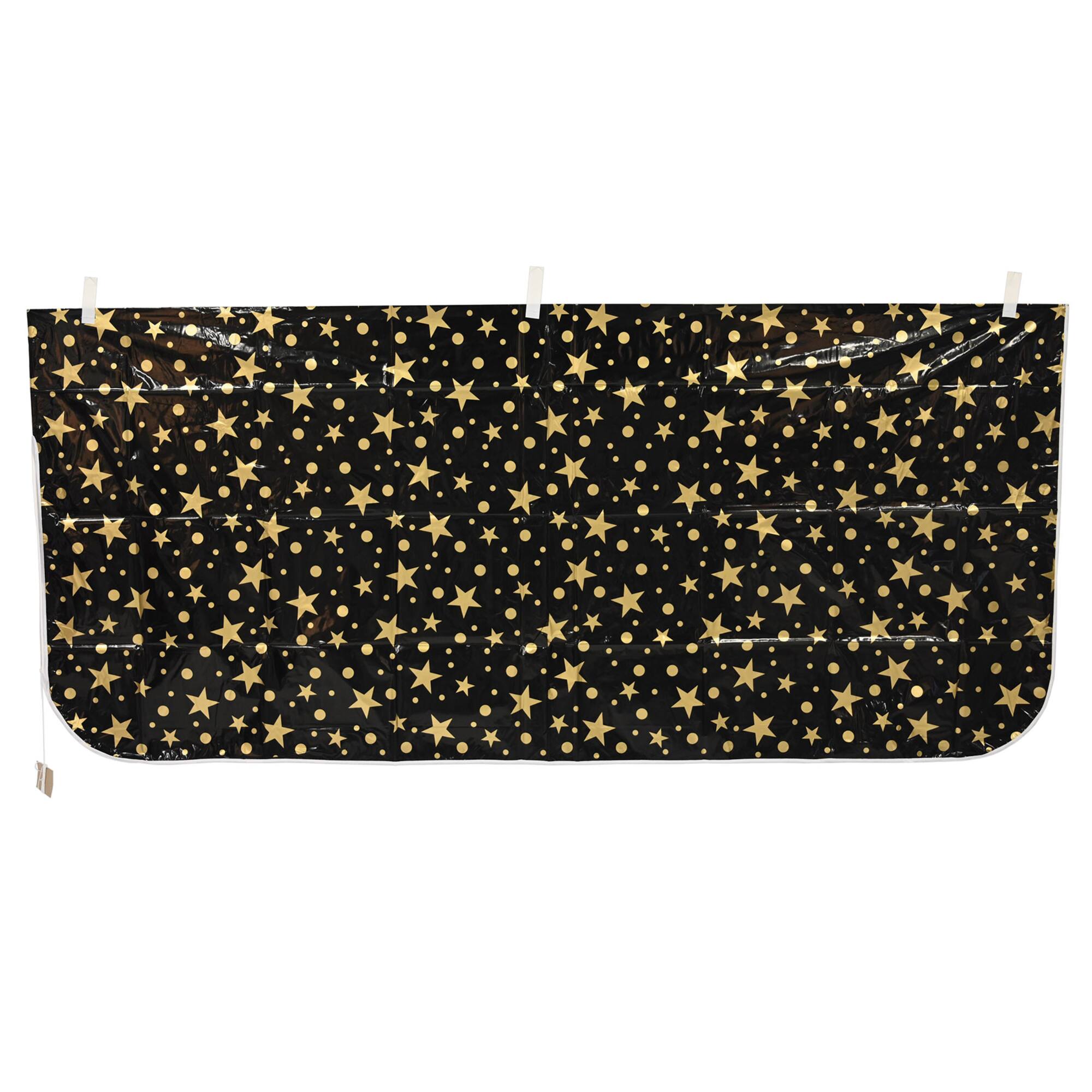 Beistle 36" x 80" Black & Gold Plastic Balloon Bag